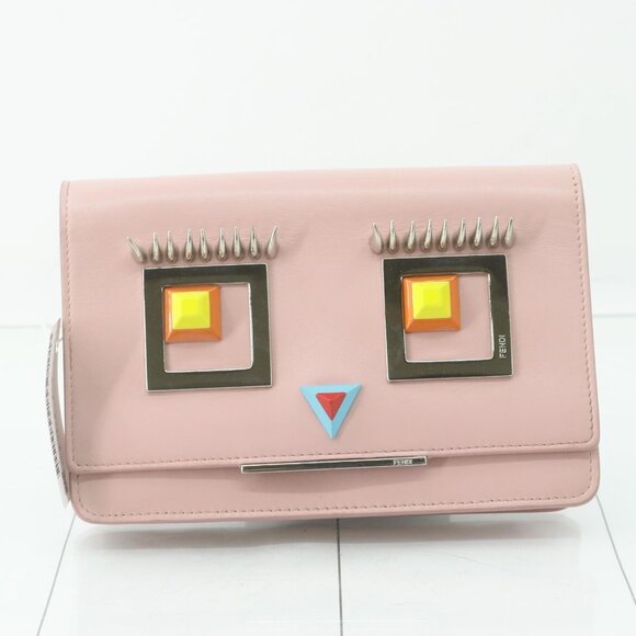 Fendi Pink Hypnoteyes Leather Shoulder Bag - Picture 1 of 12